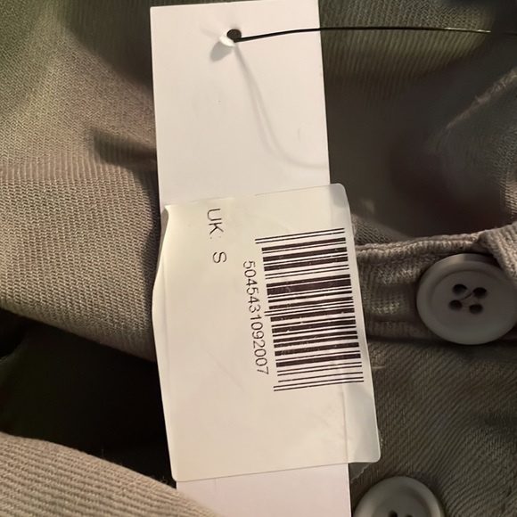 Topshop Twill Shacket Green with floral inset size US 4-6 - Picture 5 of 5